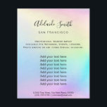 pastelregenboog flyer<br><div class="desc">schoonheidssalon professionele make - up kunstenaar flyer</div>