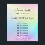 pastelregenboog flyer<br><div class="desc">schoonheidssalon professionele make - up kunstenaar flyer</div>
