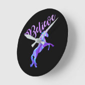 Pastelregenboog gelooft in UNICOREN Ronde Klok (Hoek)