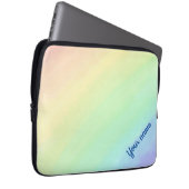 Pastelregenboog gepersonaliseerde laptophoes laptop sleeve (Voorkant Rechts)