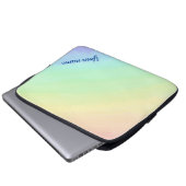 Pastelregenboog gepersonaliseerde laptophoes laptop sleeve (Voorkant onderkant)