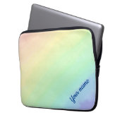Pastelregenboog gepersonaliseerde laptophoes laptop sleeve (Voorkant Links)