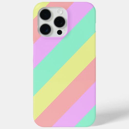 Pastelregenboog gestreept patroon Case-Mate iPhone case (Achterkant)