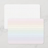 Pastelregenboog gestreepte platte Kaart met punten (Voorkant / Achterkant)