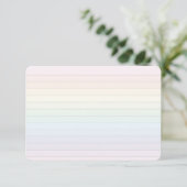 Pastelregenboog gestreepte platte Kaart met punten (Staand voorkant)