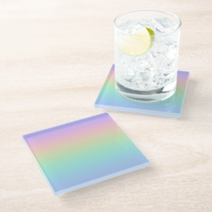 Pastelregenboog Glazen Onderzetter