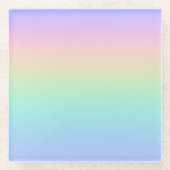 Pastelregenboog Glazen Onderzetter (Voorkant)