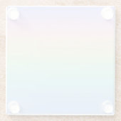 Pastelregenboog Glazen Onderzetter (Achterkant)