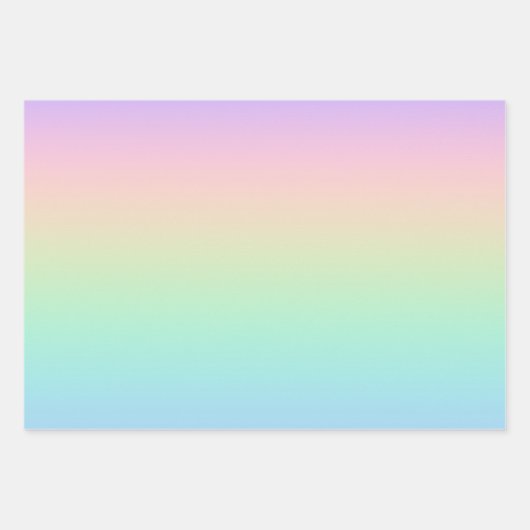 Pastelregenboog Inpakpapier Vel (Voorkant 3)