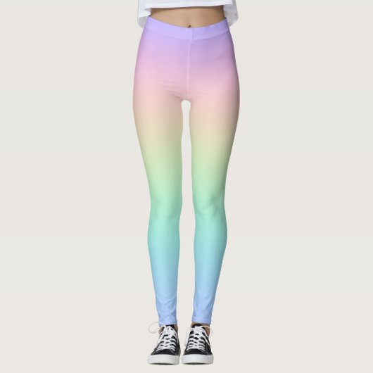 Pastelregenboog Leggings (Voorkant)