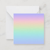 Pastelregenboog Notitiekaartje (Achterkant)
