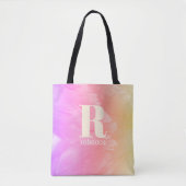 Pastelregenboog Ombre Zwaanveren Tote Bag (Voorkant)