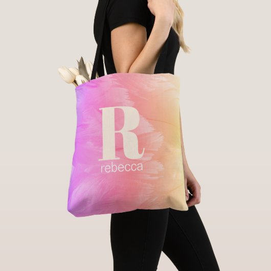 Pastelregenboog Ombre Zwaanveren Tote Bag (Dichtbij)
