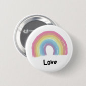 Pastelregenboog Ronde Button 5,7 Cm (Voorkant /achterkant)