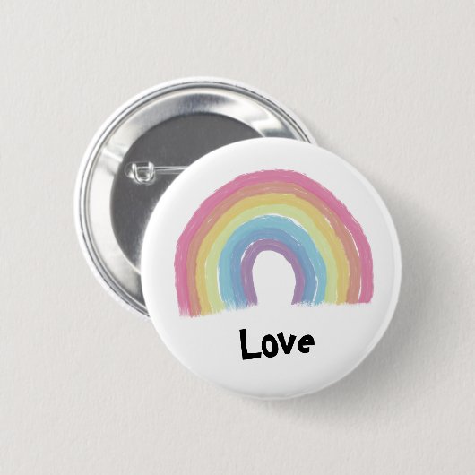 Pastelregenboog Ronde Button 5,7 Cm (Voorkant /achterkant)