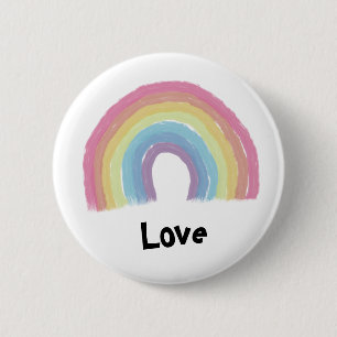 Pastelregenboog Ronde Button 5,7 Cm