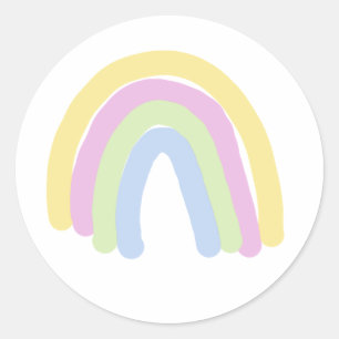Pastelregenboog Ronde Sticker