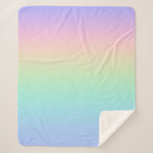 Pastelregenboog Sherpa Deken