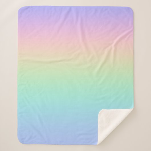 Pastelregenboog Sherpa Deken (Voorkant)