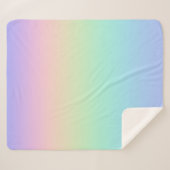 Pastelregenboog Sherpa Deken (Voorkant (horizontaal))