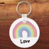 Pastelregenboog Sleutelhanger (Voorkant)