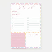 Pastelregenboog to-do lijst planner post-it® notes (Voorkant)