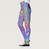 Pastelregenboog van de kleuren Groovy Abstracte re Leggings (Links)