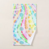 Pastelregenboog van linten en bubbels bad handdoek (Handdoek)