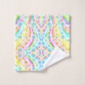 Pastelregenboog van linten en bubbels bad handdoek (Wasdoekje)