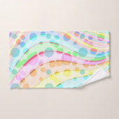 Pastelregenboog van linten en bubbels bad handdoek (Handdoek)