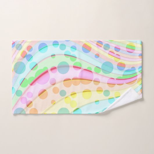 Pastelregenboog van linten en bubbels bad handdoek (Handdoek)