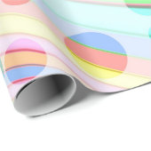 Pastelregenboog van linten en bubbels cadeaupapier (Rol Hoek)