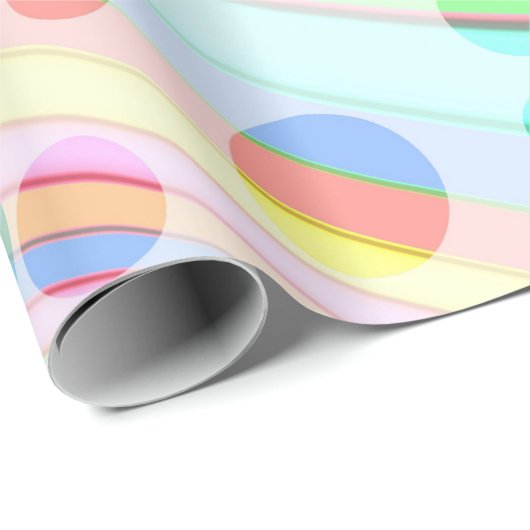 Pastelregenboog van linten en bubbels cadeaupapier (Rol Hoek)