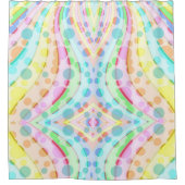 Pastelregenboog van linten en bubbels douchegordijn (Voorkant)