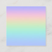 Pastelregenboog Vierkante Visitekaartje (Achterkant)