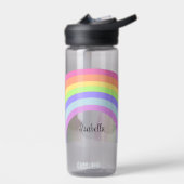 Pastelregenboog Voeg de naam van het kind toe Wate Waterfles (Links)