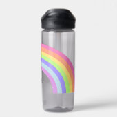 Pastelregenboog Voeg de naam van het kind toe Wate Waterfles (Achterkant)