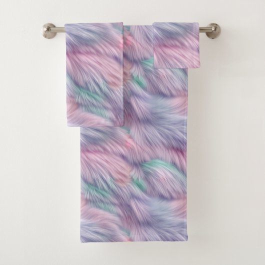 pastelregenboogbont bad handdoek (Insitu)