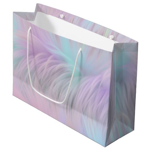 pastelregenboogbont groot cadeauzakje (Voorkant Gekanteld)
