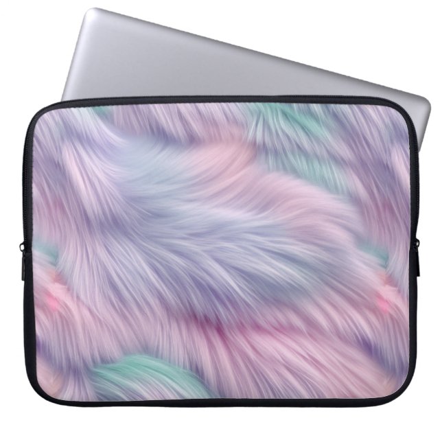 pastelregenboogbont laptop sleeve (Voorkant)