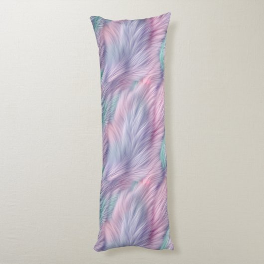 pastelregenboogbont lichaamskussen (Achterkant (Verticaal))