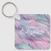 pastelregenboogbont sleutelhanger (Voorkant)