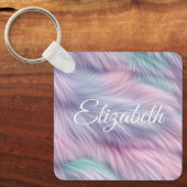 pastelregenboogbont sleutelhanger (Voorkant)