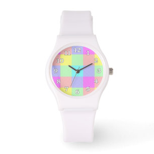 Pastelregenboogcontrole Horloge