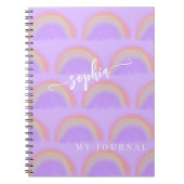 Pastelregenboogdaskleurige waterverf, douanenaam notitieboek (Voorkant)