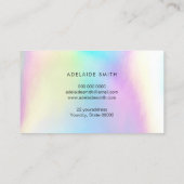 pastelregenboogfaux iriscentie visitekaartje (Achterkant)