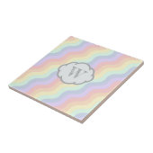 Pastelregenbooggolven Keramische Tegel Tegeltje (Zijkant)