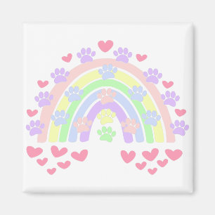 Pastelregenboogharten en -verven magneet
