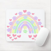 Pastelregenboogharten en -verven muismat (Met muis)