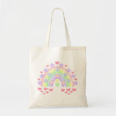 Pastelregenboogharten en -verven tote bag (Voorkant)